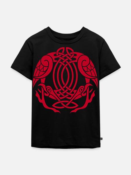 Celtic Eagles (Rot) - Kinder Premium Bio T-Shirt - Schwarz