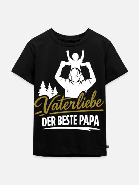 Vaterliebe Der Beste Papa - Kinder Premium Bio T-Shirt - Schwarz