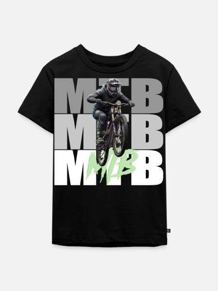 MTB - Kinder Premium Bio T-Shirt - Schwarz