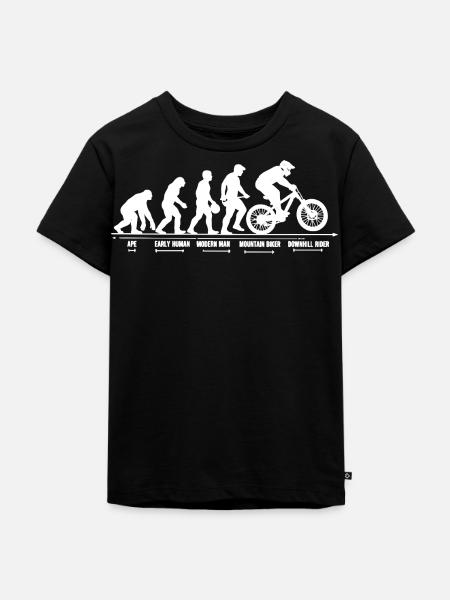 Mountainbike Evolution Downhill MTB Geschenk - Kinder Premium Bio T-Shirt - Schwarz
