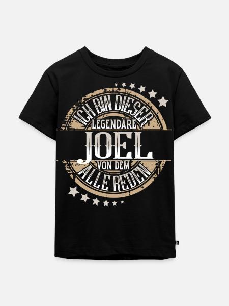 Joel - Kinder Premium Bio T-Shirt - Schwarz
