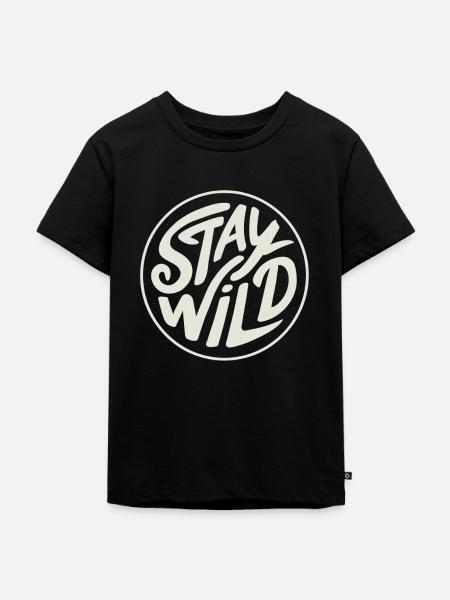 Stay Wild - Kinder Premium Bio T-Shirt - Schwarz