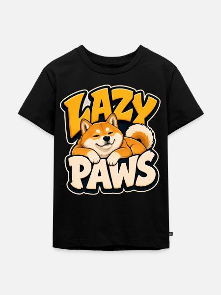 Shiba - Kinder Premium Bio T-Shirt - Schwarz