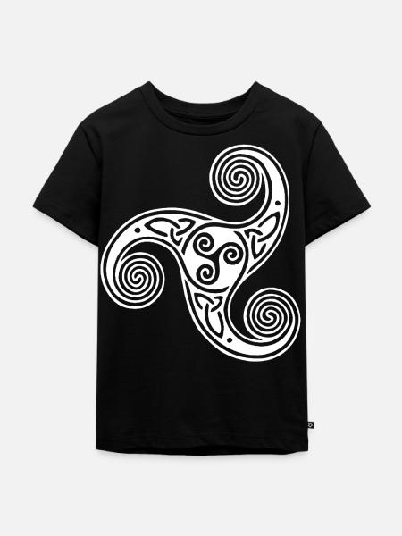 Keltisches Stammessymbol (Weiß) - Kinder Premium Bio T-Shirt - Schwarz