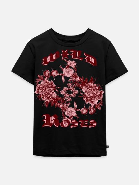 WILDE ROSEN - Kinder Premium Bio T-Shirt - Schwarz