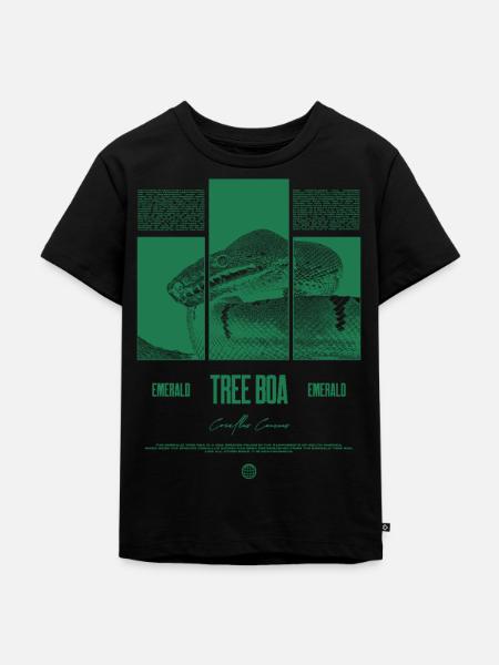 Smaragdbaumboa-Schlangenbesitzer und Reptilienhalter - Kinder Premium Bio T-Shirt - Schwarz