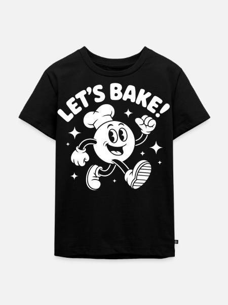 Let’s Bake! Fröhlicher Backkuchenheld - Kinder Premium Bio T-Shirt - Schwarz