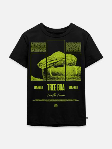 Smaragdbaumboa-Schlangenbesitzer und Reptilienhalter - Kinder Premium Bio T-Shirt - Schwarz