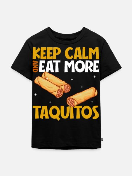 Keep Calm - Taquitos - Kinder Premium Bio T-Shirt - Schwarz