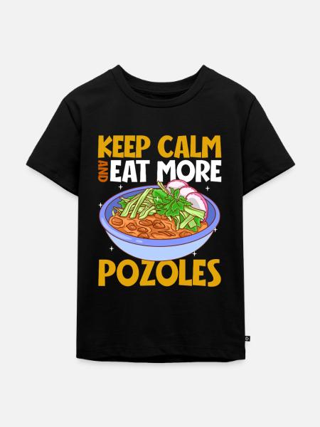 Keep Calm - Pozole - Kinder Premium Bio T-Shirt - Schwarz
