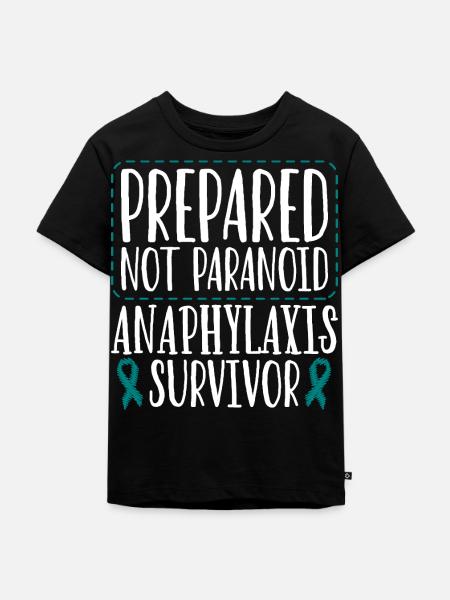 Anaphylaxie Überlebt - Kinder Premium Bio T-Shirt - Schwarz