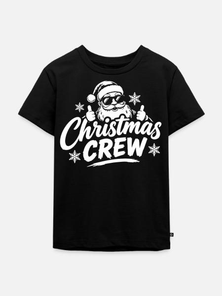 Christmas Crew Santa - Kinder Premium Bio T-Shirt - Schwarz