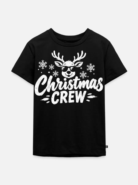 Christmas Crew Cooles Rentier - Kinder Premium Bio T-Shirt - Schwarz