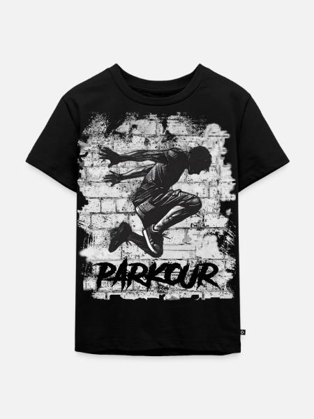 Parkour - Kinder Premium Bio T-Shirt - Schwarz