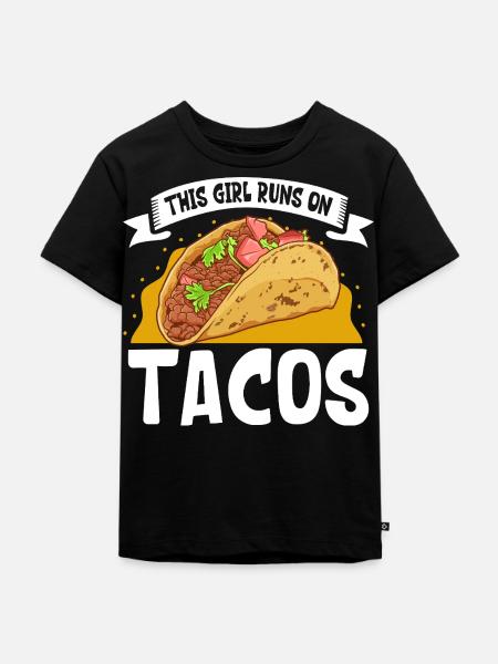 Ladies love Tacos - Kinder Premium Bio T-Shirt - Schwarz