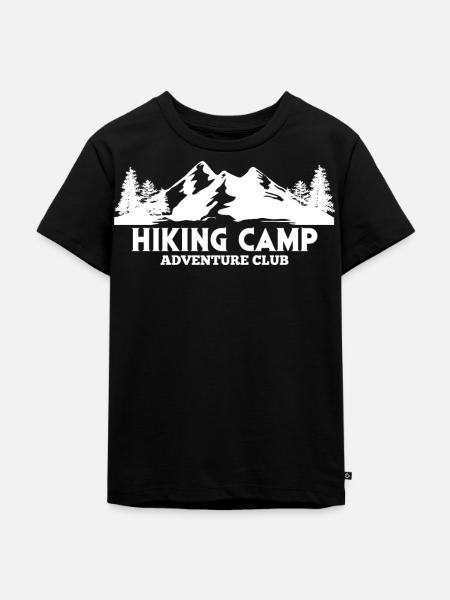 Hiking Camp Adventure - Kinder Premium Bio T-Shirt - Schwarz