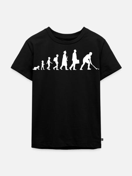 Feldhockey Evolution - Kinder Premium Bio T-Shirt - Schwarz