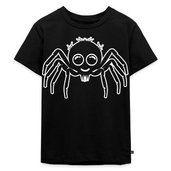 Spinne Spinnen Tiere - Kinder Premium Bio T-Shirt - Schwarz - Vorne - Mikhail (115cm)