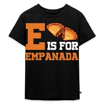 E comme Empanada Cuisine hispanique Latino-américain - T-shirt Premium bio Enfant - noir - Devant - Mikhail (115cm)
