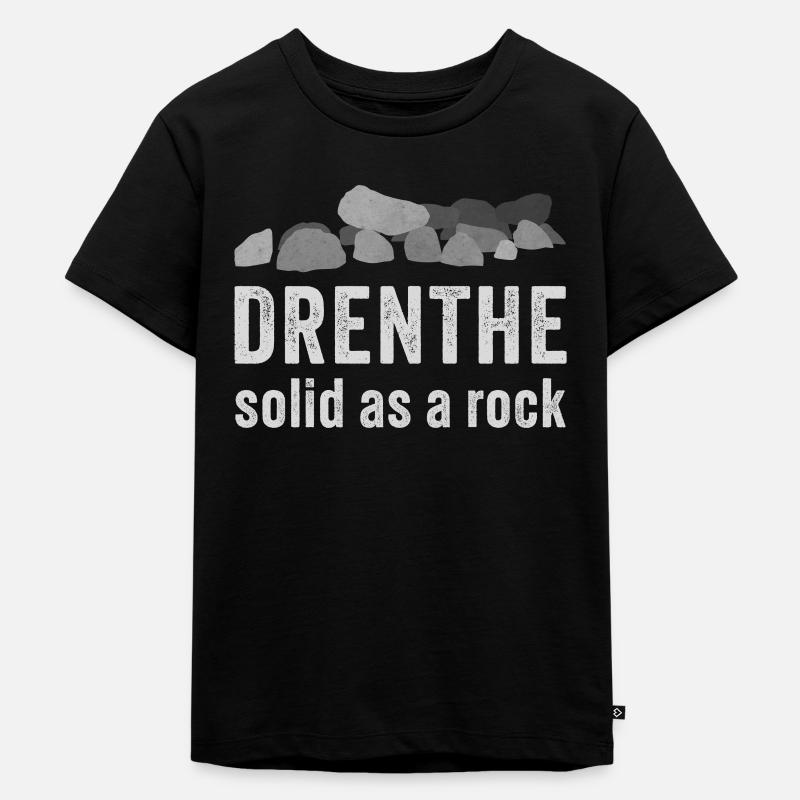Drenthe solido come una roccia - Maglietta ecologica premium per bambini - nero