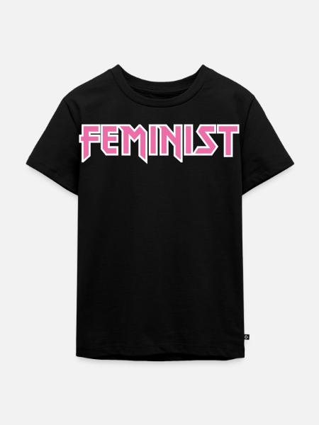 Feministisch (Heavy-Metal-Stil) - Kinder Premium Bio T-Shirt - Schwarz