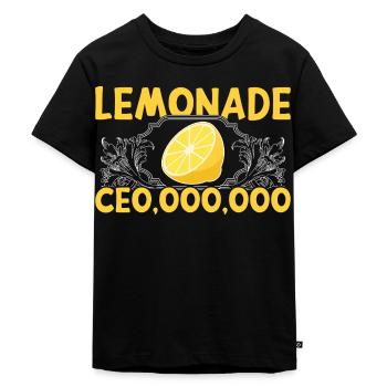 Limonaden-Stand - Kinder Premium Bio T-Shirt - Schwarz - Vorne - Mikhail (115cm)