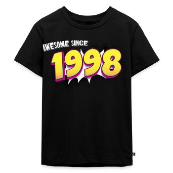 Rétro 25e anniversaire dans le style de bande dessinée Pop Art - T-shirt Premium bio Enfant - noir - Devant - Mikhail (115cm)