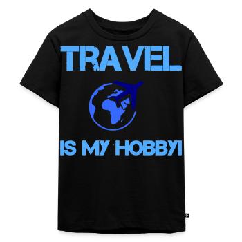 Passe-temps de voyage - T-shirt Premium bio Enfant - noir - Devant - Mikhail (115cm)