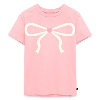 Herz-Bogen - Kinder Premium Bio T-Shirt - Rosa - Vorne - AI Model Kid Female (0cm)