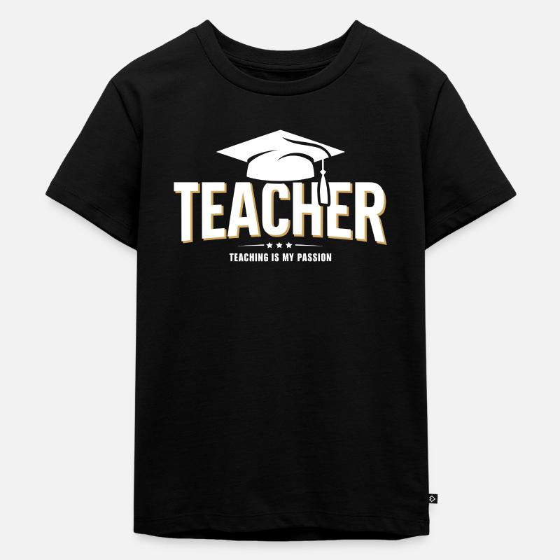 Teacher Lehrer Lehrerin Schule Beruf - Kinder Premium Bio T-Shirt - Schwarz