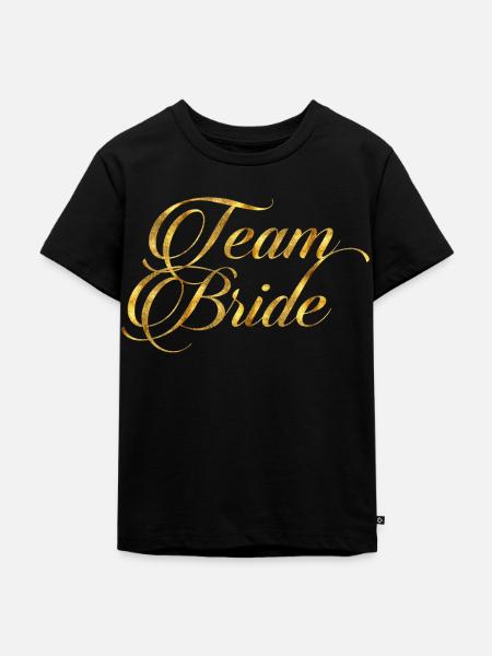 Team Braut - Kinder Premium Bio T-Shirt - Schwarz