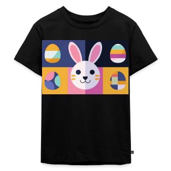 Lapin de Pâques n°12 - T-shirt Premium bio Enfant - noir - Devant - Mikhail (115cm)