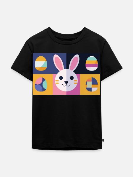 Osterhase No.12 - Kinder Premium Bio T-Shirt - Schwarz