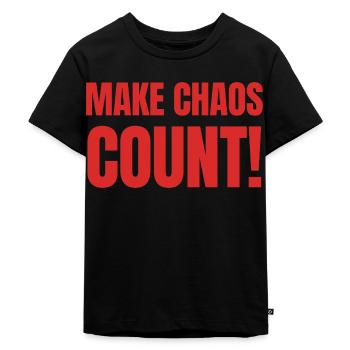 Make Chaos Count! - Kinder Premium Bio T-Shirt - Schwarz - Vorne - Mikhail (115cm)