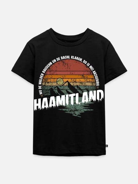 Heimatland Erzgebirge - Kinder Premium Bio T-Shirt - Schwarz