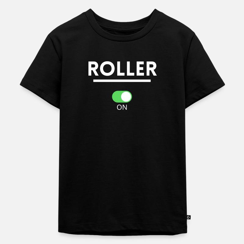Roller. cadeau roller patin - T-shirt Premium bio Enfant - noir