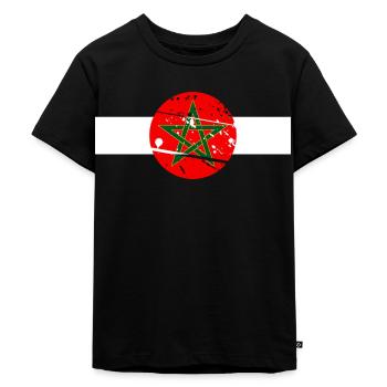 Maroc Drapeau Marocain - T-shirt Premium bio Enfant - noir - Devant - Mikhail (115cm)