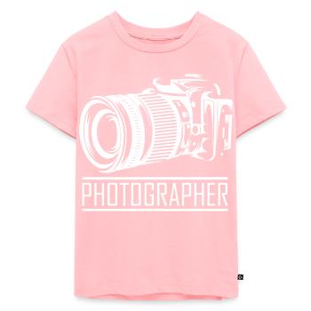 Lustiges Fotograf Geschenk Fotografie - Kinder Premium Bio T-Shirt - Rosa - Vorne - AI Model Kid Female (0cm)