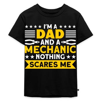 Werkstatt Mechanik Mechaniker Geschenk - Kinder Premium Bio T-Shirt - Schwarz - Vorne - Mikhail (115cm)