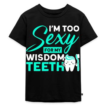 Weisheitszähne Weisheitszahn Patient Zahnarzt - Kinder Premium Bio T-Shirt - Schwarz - Vorne - Mikhail (115cm)