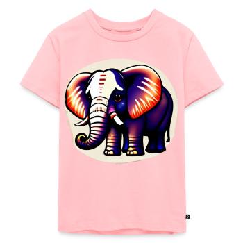 Little Elephant Cartoon Cute Love Adventure 2 - Kids Premium Organic T-Shirt - rose - Front - AI Model Kid Female (0cm)