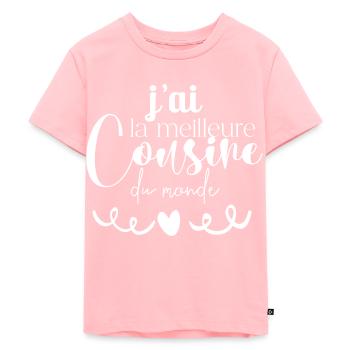 j ai la meilleure cousine du monde - T-shirt Premium bio Enfant - rose - Devant - AI Model Kid Female (0cm)