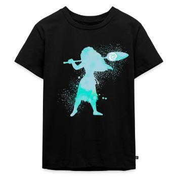 Vaiana in aquarellen - Kinderen Premium Bio T-shirt - zwart - Voor - Mikhail (115cm)