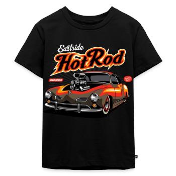 Hotrod Hot Rod Speedracer - Kinder Premium Bio T-Shirt - Schwarz - Vorne - Mikhail (115cm)