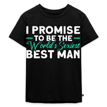 The sexiest best man in the world - Kids Premium Organic T-Shirt - black - Front - Mikhail (115cm)