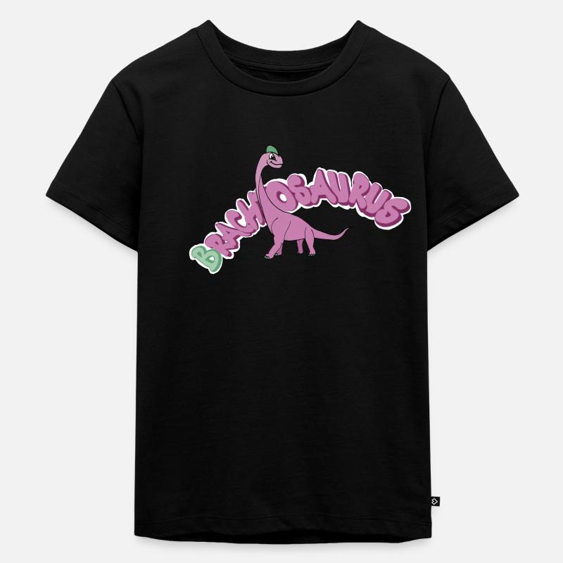 Brachiosaurus - Kinder Premium Bio T-Shirt - Schwarz