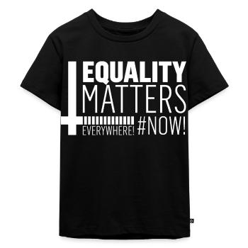 Weltfrauentag! Gleichberechtigung! - Kinder Premium Bio T-Shirt - Schwarz - Vorne - Mikhail (115cm)