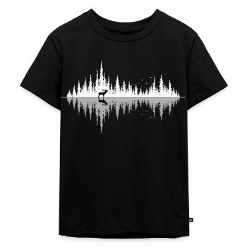 Cerf - T-shirt Premium bio Enfant - noir - Devant - Mikhail (115cm)