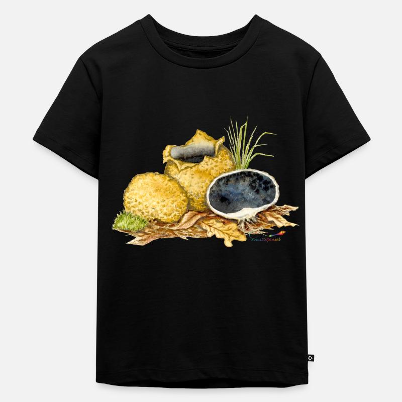 Kartoffelbovist (Scleroderma citrinum) - Kinder Premium Bio T-Shirt - Schwarz