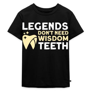 Weisheitszähne Weisheitszahn Patient Zahnarzt - Kinder Premium Bio T-Shirt - Schwarz - Vorne - Mikhail (115cm)